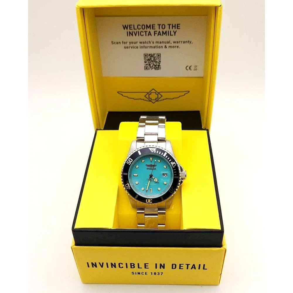 Invicta Pro Diver Aurenova Men's Watch Blue Dial Steel 40mm New 200M